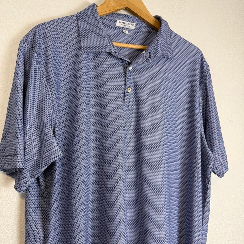 Peter Millar Blue Summer Comfort Polo Size XL